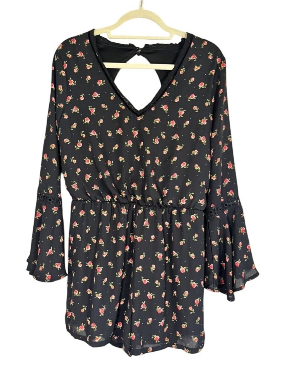 Disney Princess Floral Romper L Boho Indie Festival Chic Crochet Lace Ditsy